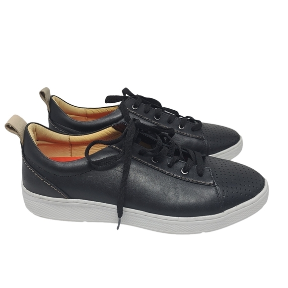 SANDRO MOSCOLONI MYRON BLACK PERF. TOE SNEAKER Sz‎ 9 - Picture 1 of 6